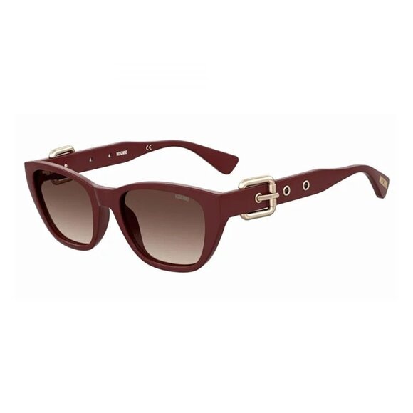 NEW MOSCHINO SUNGLASSES BURGUNDY BROWN WOMEN EYEWEAR MOSCHINO